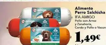 Gadis Alimento perro salchicha ifa amigo pollo con arroz y zanahoria cerdo y polo o vacum oferta