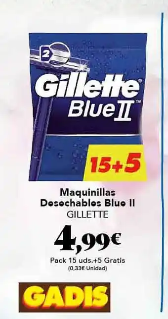 Gadis Maquinilla desechables blue gillette oferta