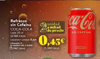 Gadis Refresco sin cafeína coca-cola lta oferta