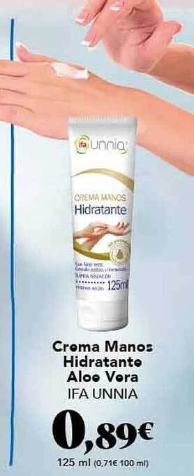 Gadis Crema manos hidratante aloe vera ifa unnia oferta