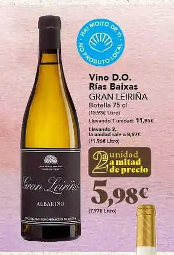 Gadis Vino d.o. rías baixas gran leiriña botella oferta