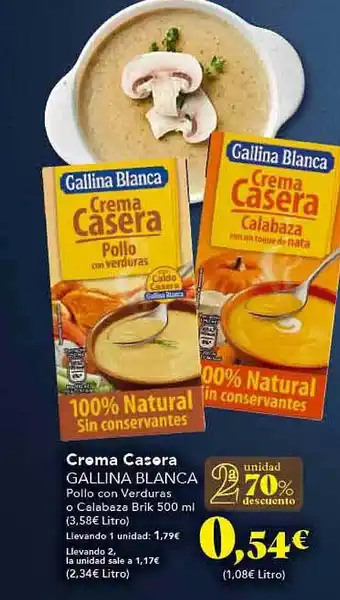 Gadis Crema casera gallina blanca oferta