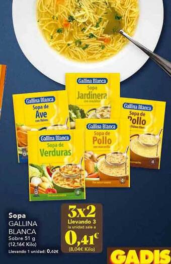 Gadis Sopa gallina blanca oferta