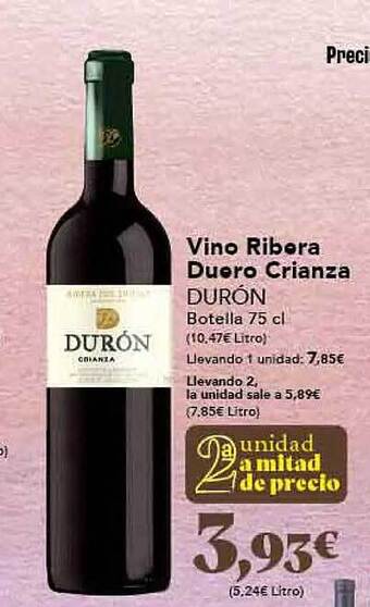 Gadis Vino ribera duero crianza durón botella oferta