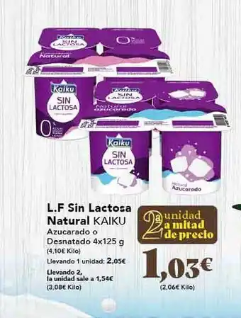 Gadis L.f sin lactosa natural kaiku oferta
