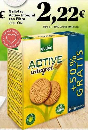 Gadis Galletas active integral con fibra gullón oferta