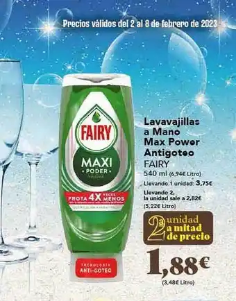 Gadis Lavavajillas a mano max pwer antigoteo fairy oferta