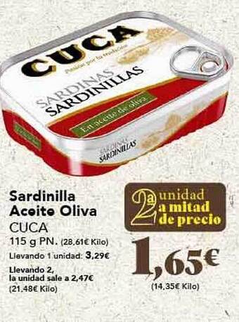 Gadis Sardinilla aceite oliva cuca oferta