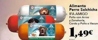 Gadis Alimento perro salchichas ifa amigo pollo con arroz oferta