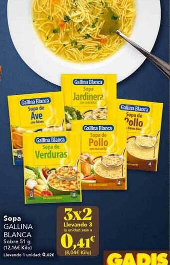 Gadis Sopa gallina blanca oferta