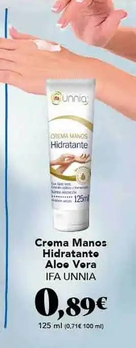 Gadis Crema manos hidratante aloe vera ifa unnia oferta