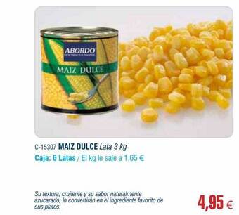 Abordo Maiz dulce oferta