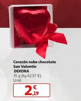 Alcampo Corazón nube chocolate san valentín dekora oferta