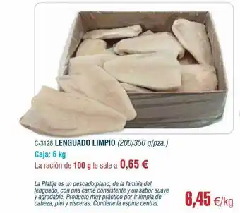 Abordo Lenguado limpio oferta