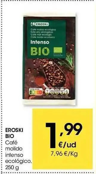 Eroski Eroski bio café molido intenso ecológico oferta