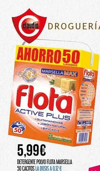 Claudio Detergente polvo florata marsella 50 cocitos la dosis oferta