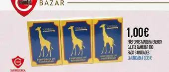 Claudio Fosforoc madera energy cajita familiar 100 pack 3 oferta