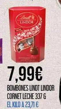 Claudio Bombones lindt lindor cornet leche oferta
