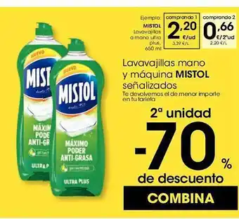 Eroski Lavavajillas mano y máquina mistol señalizados oferta