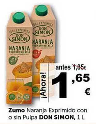 Masymas Zumo don simon oferta