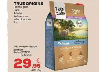 Kiwoko True origins pienso gato pure adulto referencias seleccionadas oferta