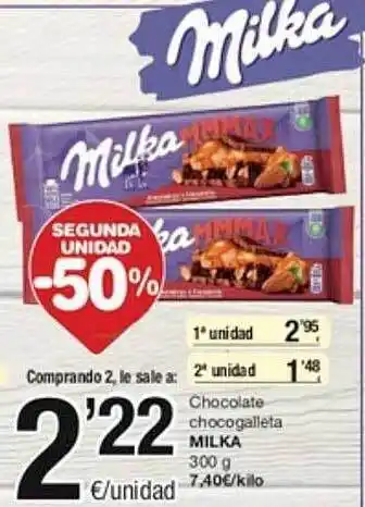 SPAR Fragadis Segunda unidad -50% chocolate chocogalleta milka oferta