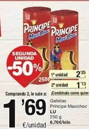 SPAR Fragadis Segunda unidad -50% galletas príncipe maxichoc lu oferta