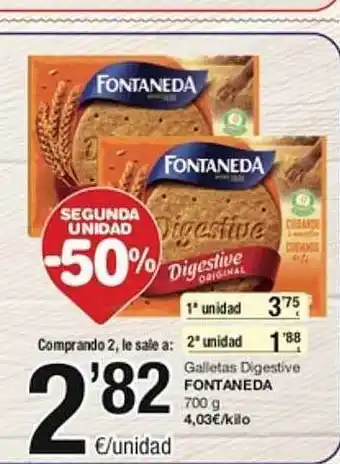 SPAR Fragadis Segunda unidad -50% galletas digestive fontaneda oferta