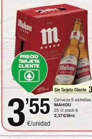 SPAR Fragadis Cerveza 5 estrellas mahou pack 6 oferta