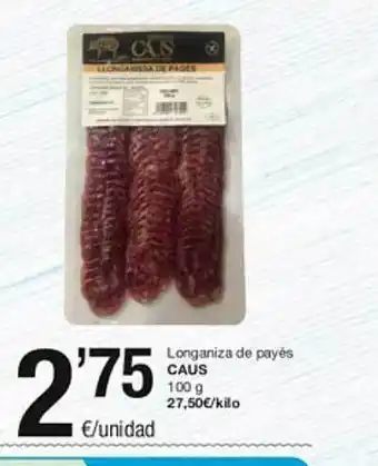SPAR Fragadis Longaniza de payés caus oferta
