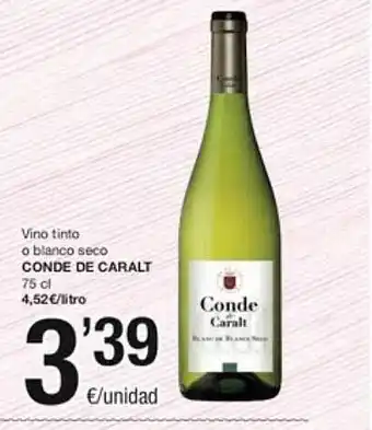 SPAR Fragadis Vino tinto o blanco seco conde de caralt oferta