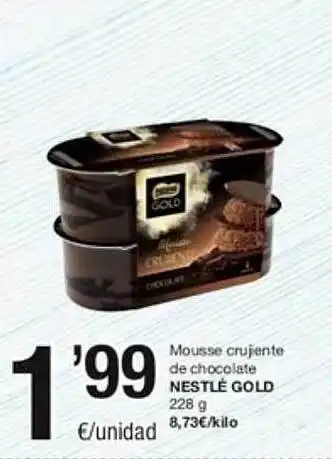 SPAR Fragadis Mousse crujiente de chocolate nestlé gold oferta