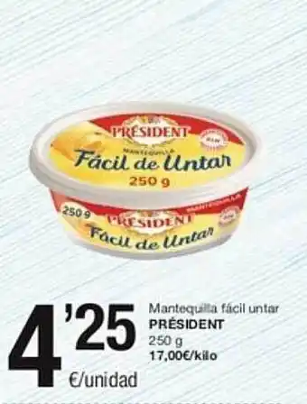 SPAR Fragadis Mantequilla fácil untar président oferta