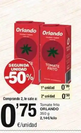 SPAR Fragadis 2a unitat -50% tomate frito orlando oferta