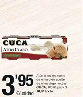 SPAR Fragadis Atún claro en aceite de oliva o en aceite de oliva virgen extra cuca oferta