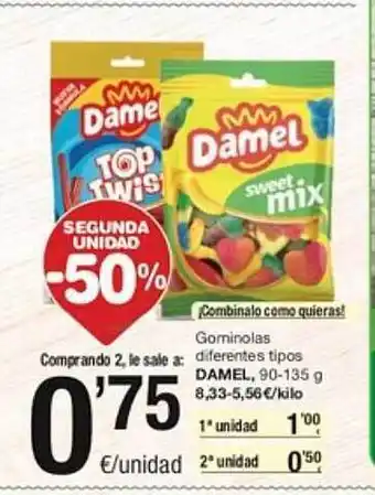 SPAR Fragadis Segunda unidad -50% gominolas diferentes tipos damel oferta
