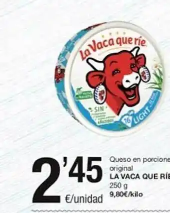 SPAR Fragadis Queso en porciones original la vaca que rie oferta