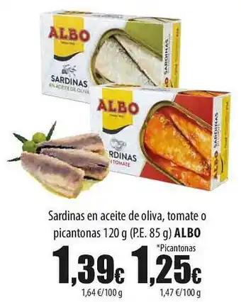 SPAR Lanzarote Sardinas en aceite de oliva, tomate o picantonas albvo oferta