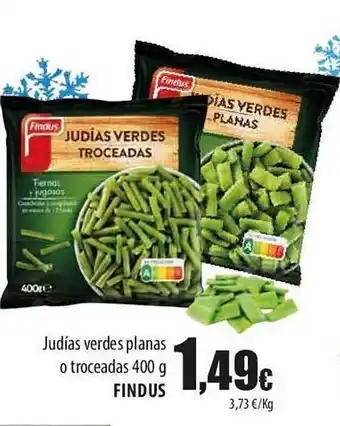Judías verdes planas o troceadas findus
