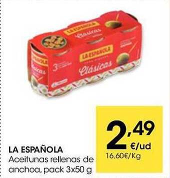 Eroski La española aceitunas rellenas de anchoa oferta
