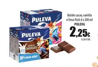 SPAR Lanzarote Batido cacao, vainilla o fresa pack 6 puleva oferta