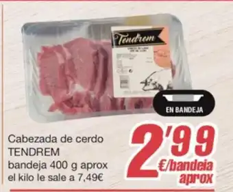 SPAR Fragadis Cabezada De Cerdo Tendrem Bandeja 400 g. aprox oferta