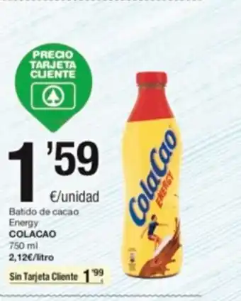 SPAR Fragadis Batido De Cacao Energy Colacao 750 ml. oferta