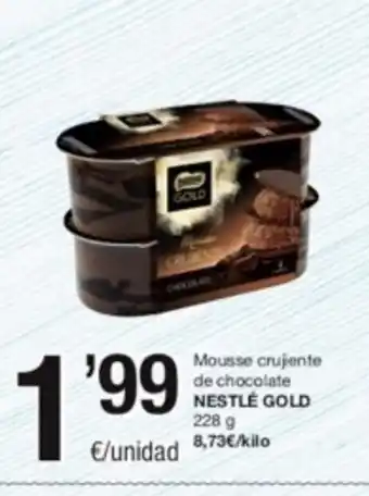 SPAR Fragadis Mousse Crujente De Chocolate Nestlé Gold 228 g. oferta