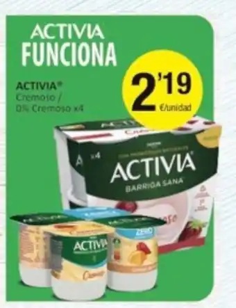SPAR Fragadis Activia Cremoso/ 0% Cremoso x4 oferta