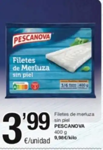 SPAR Fragadis Filetes de Merluza Sin Piel Pescanova 400 g. oferta
