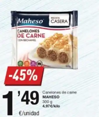 SPAR Fragadis Canelones De Carne Maheso 300 g. oferta