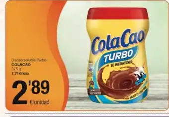 SPAR Fragadis Cacao Soluble Turbo Colacao 375 g, oferta