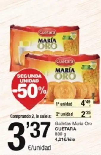 SPAR Fragadis Galletas Maria Oro Cuetara 800 g. oferta