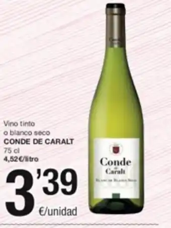 SPAR Fragadis Vino Tinto o Blanco Seco Conde De Caralt 75 cl. oferta